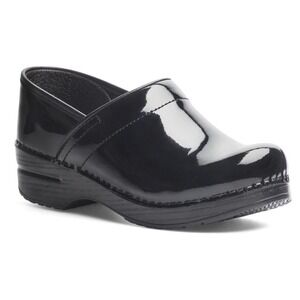 Dansko Professional Black Patent Leather Clogs Womens 36 Comfort Shoes
